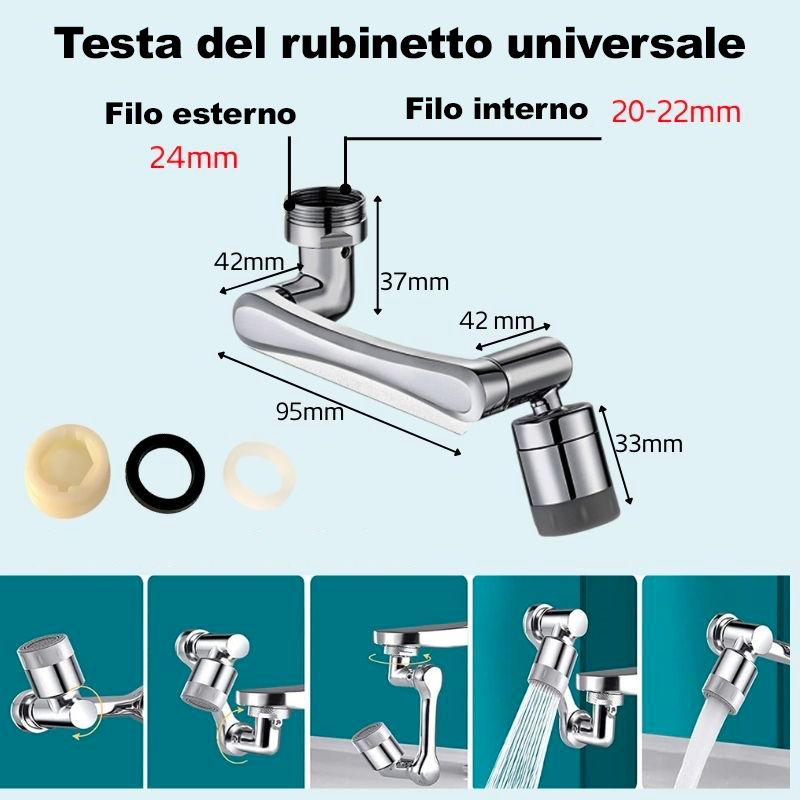 Tête de robinet rotative 1080° - MACADOMIA®